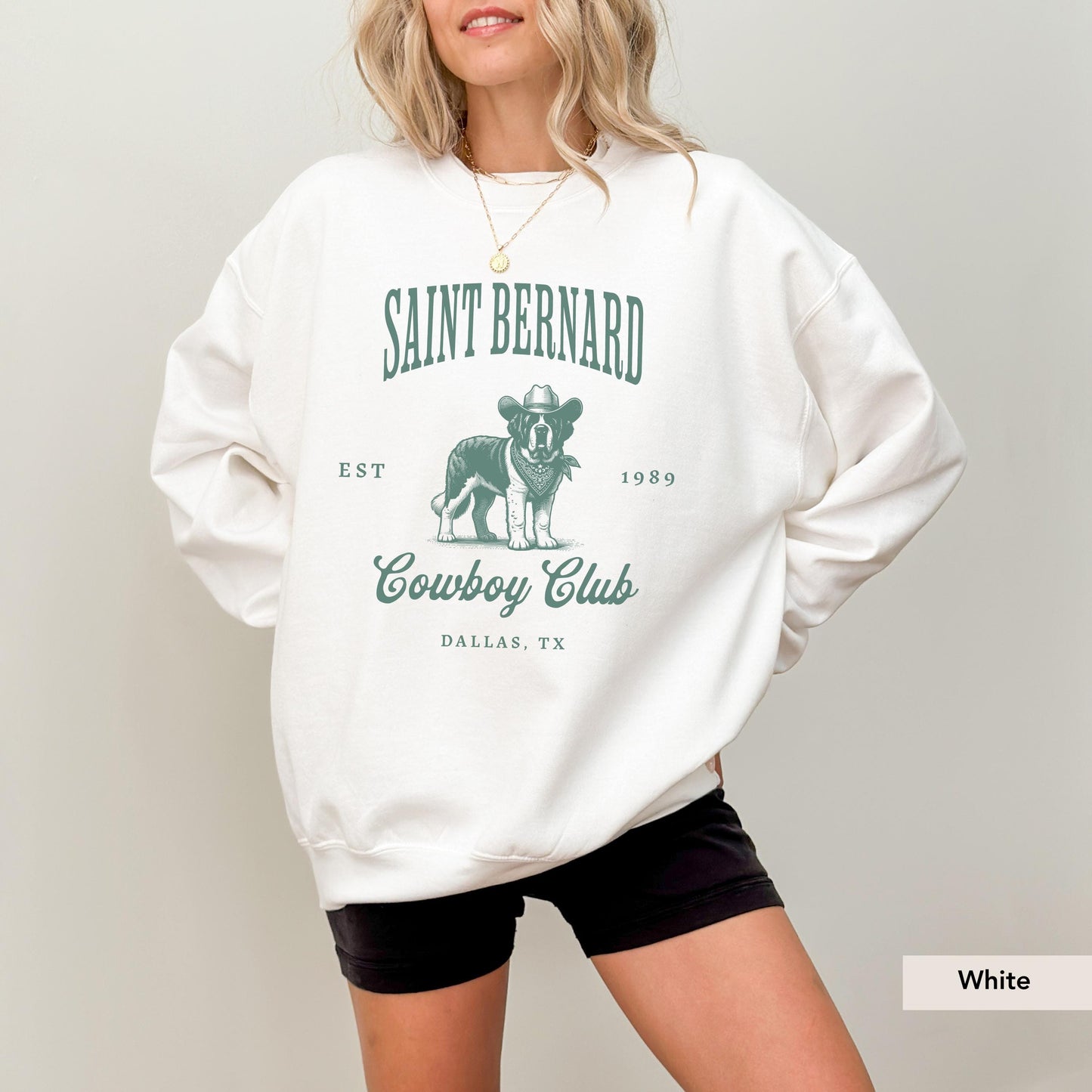 Saint Bernard Cowboy club Sweatshirt, St Bernard, St Bernard Sweatshirt, Saint Bernard Gift, St Bernard shirt, Saint Bernard cowboy sweater