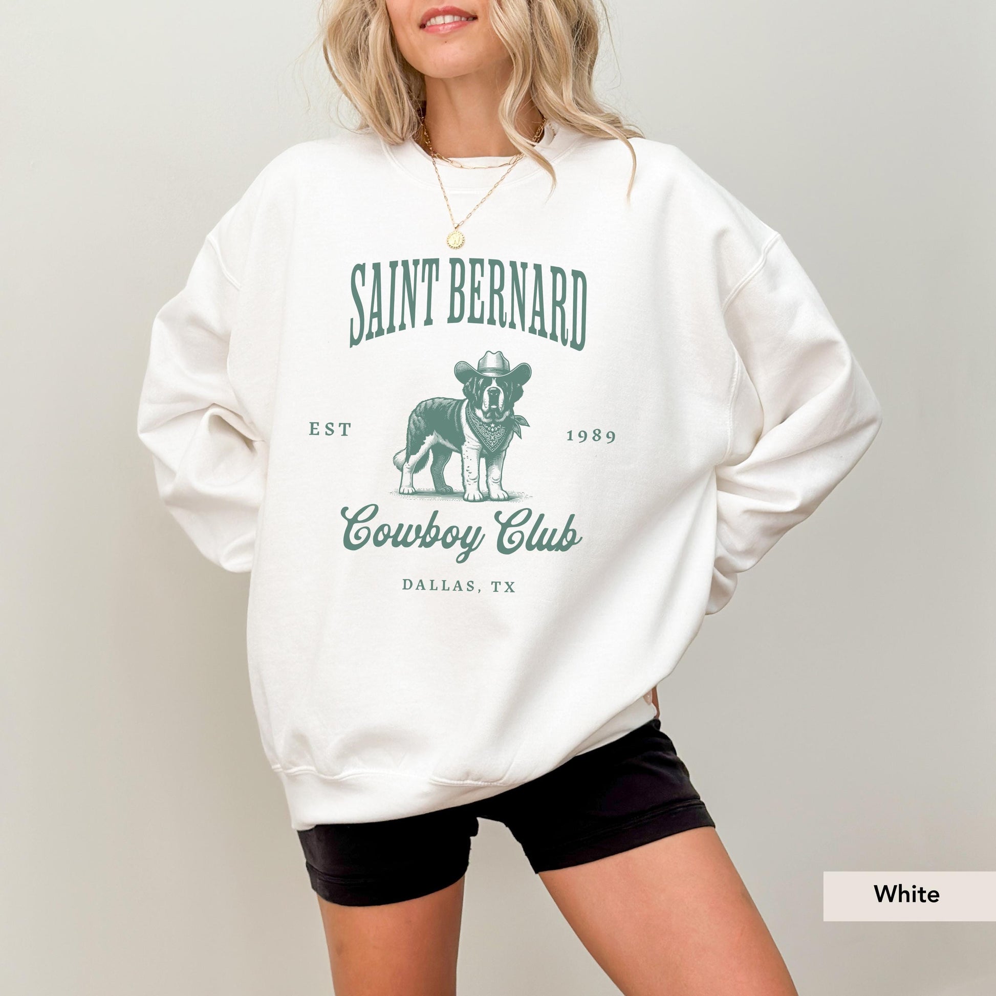 Saint Bernard Cowboy club Sweatshirt, St Bernard, St Bernard Sweatshirt, Saint Bernard Gift, St Bernard shirt, Saint Bernard cowboy sweater