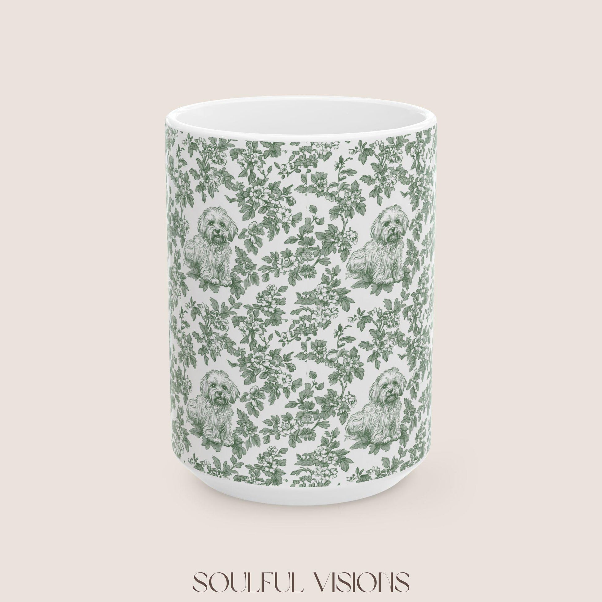 Havanese French Toile De Jouy Mug, Havanese Mug, Havanese mom, Havanese, Havanese Lover gift, Havanese Coffee Mug, Toile mug