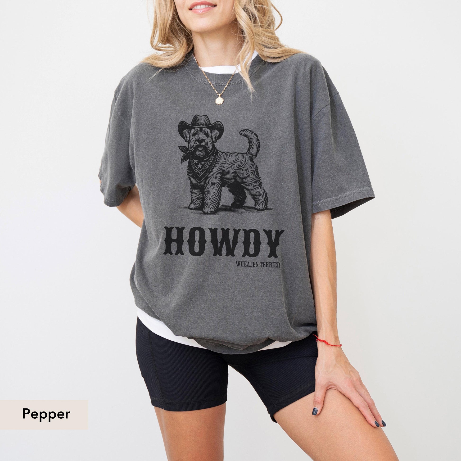 Howdy Wheaten Terrier Comfort Colors Shirt, Wheaten Terrier, Wheaten Terrier gift, Wheaten mom, Dog mom, Wheaten Terrier dog, Dog western