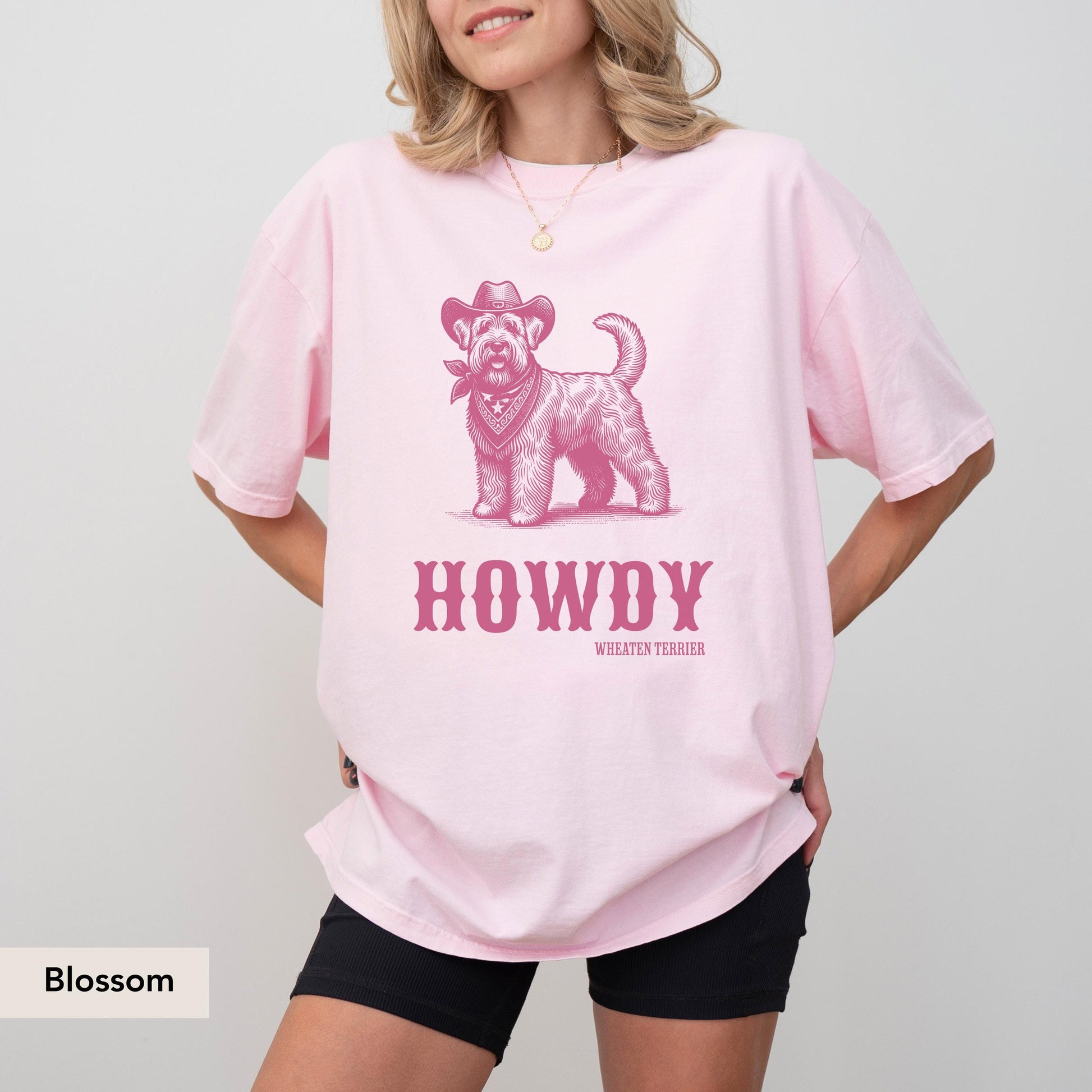 Howdy Wheaten Terrier Comfort Colors Shirt, Wheaten Terrier, Wheaten Terrier gift, Wheaten mom, Dog mom, Wheaten Terrier dog, Dog western
