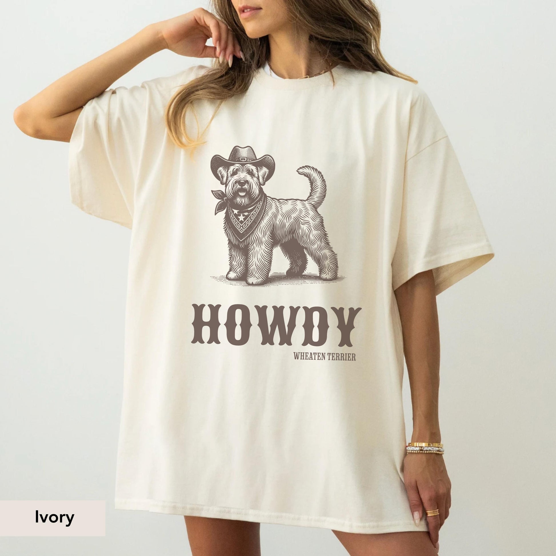 Howdy Wheaten Terrier Comfort Colors Shirt, Wheaten Terrier, Wheaten Terrier gift, Wheaten mom, Dog mom, Wheaten Terrier dog, Dog western