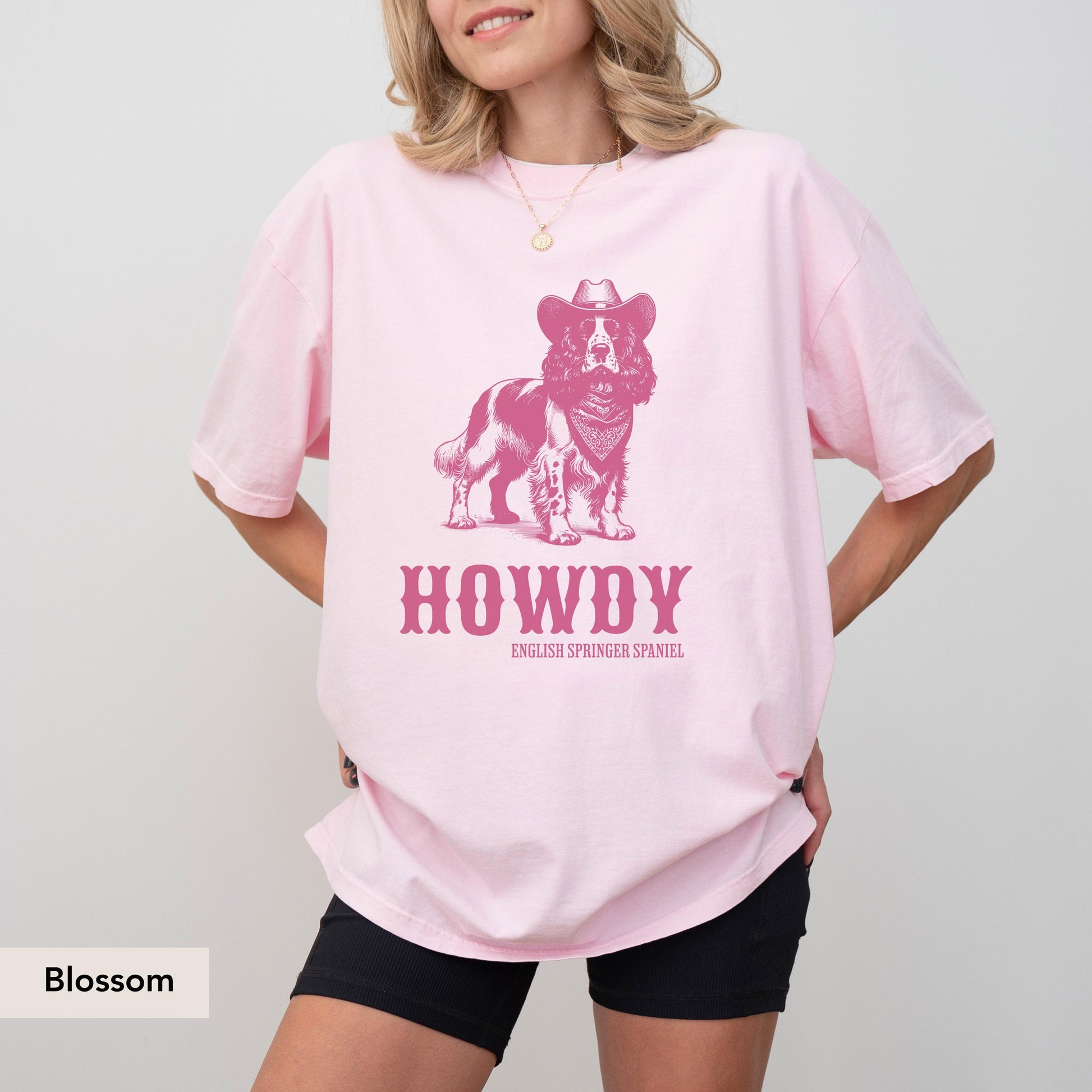 Howdy English springer spaniel Cowboy Shirt, English Springer Spaniel shirt, English Springer Spaniel, English Spaniel Gift, Dog cowboy