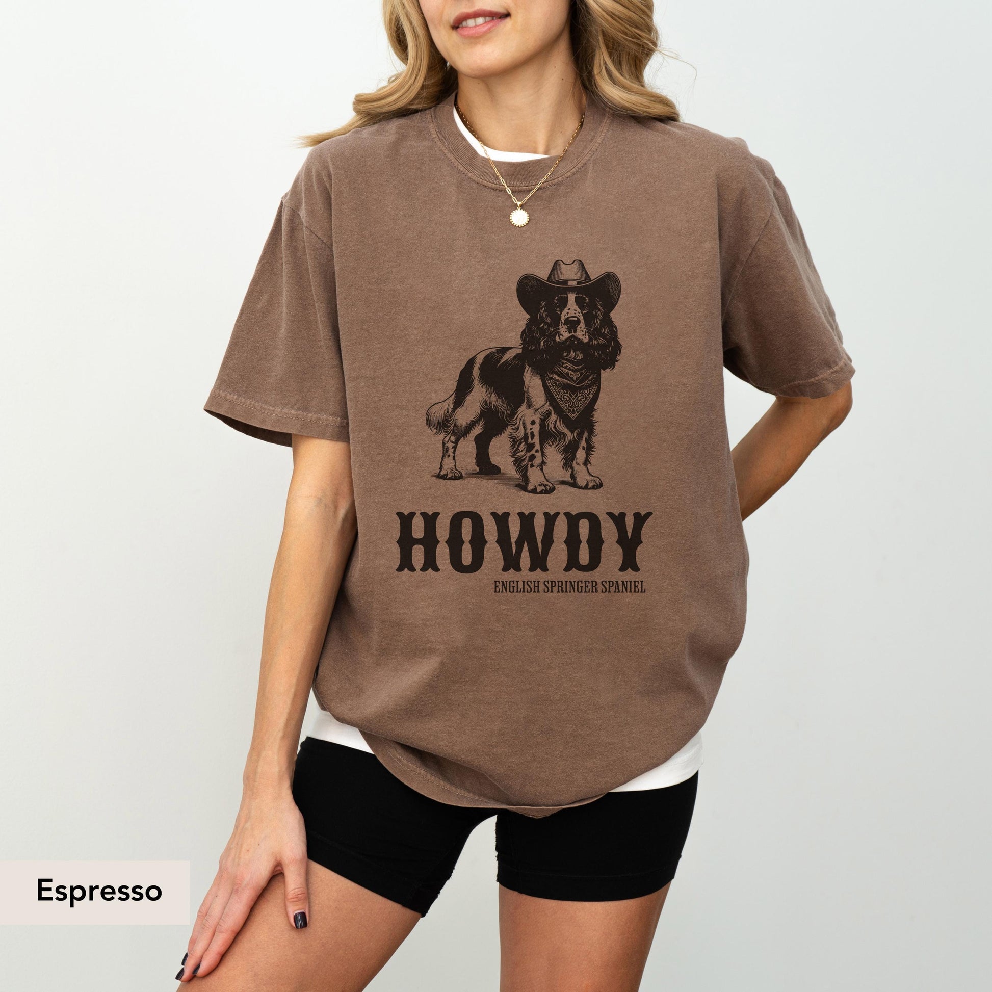 Howdy English springer spaniel Cowboy Shirt, English Springer Spaniel shirt, English Springer Spaniel, English Spaniel Gift, Dog cowboy