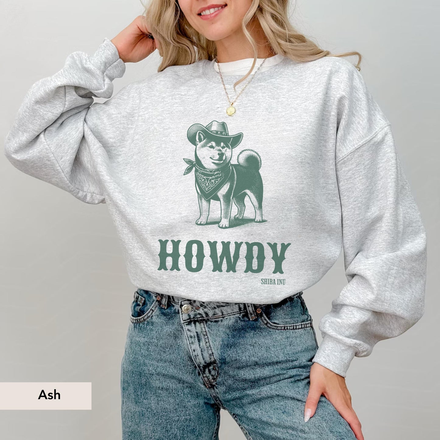 Howdy Shiba Inu Sweatshirt, Shiba Inu Shirt, Shiba Inu, Shiba Inu Lover gift, Shiba Inu gifts, Dog Cowboy, Shiba Inu Mom