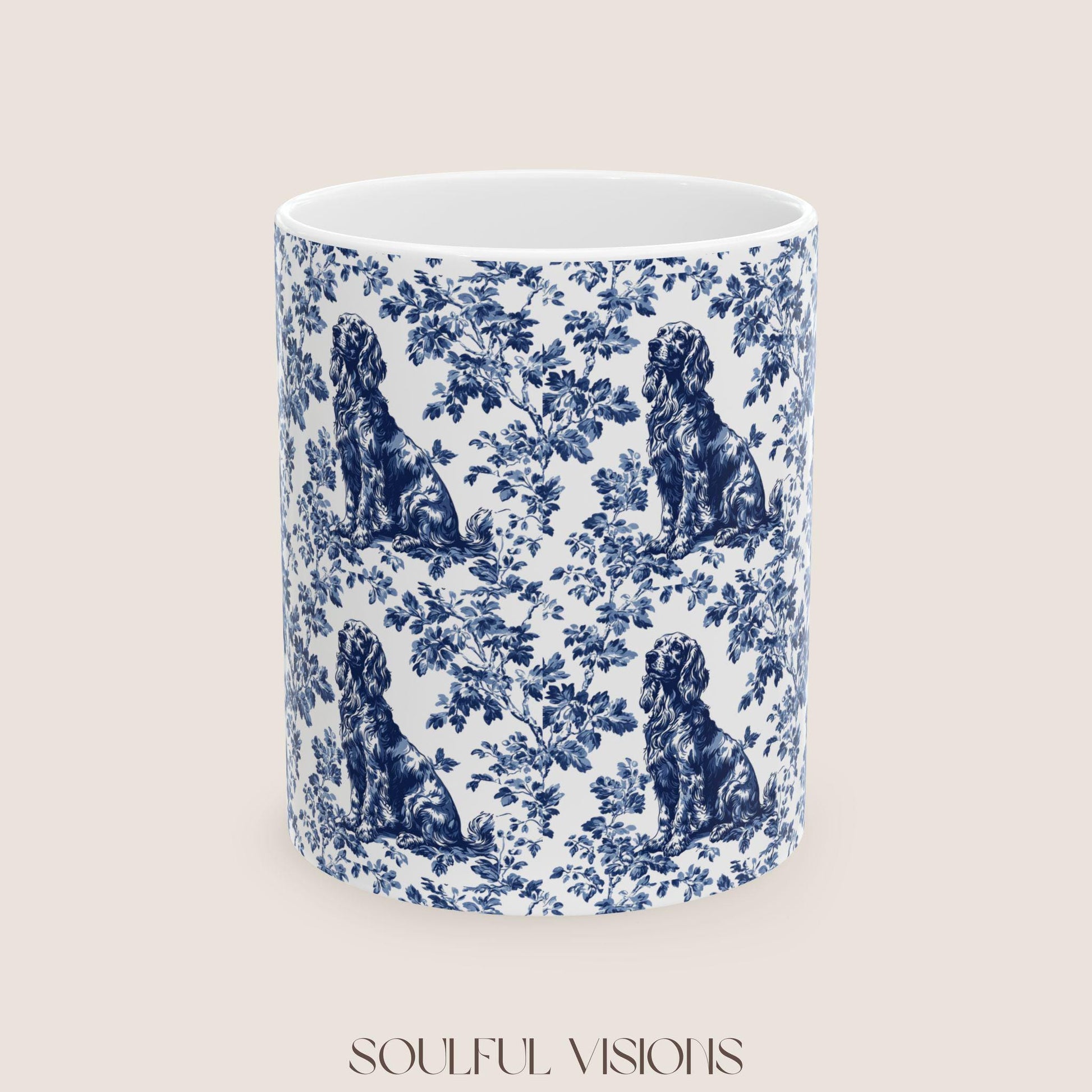 Gordon Setter French Blue Toile de Jouy Mug, Gordon Setter Mug , Gordon Setter, Gordon Setter mom, Gordon Setter lover Gifts