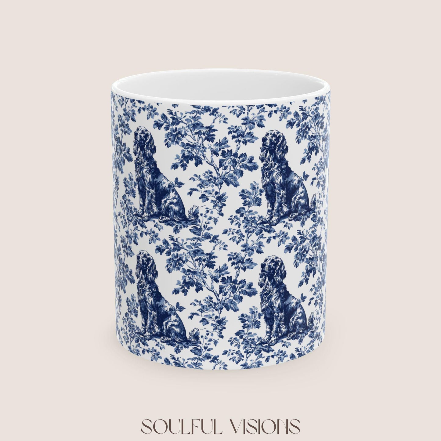 Gordon Setter French Blue Toile de Jouy Mug, Gordon Setter Mug , Gordon Setter, Gordon Setter mom, Gordon Setter lover Gifts