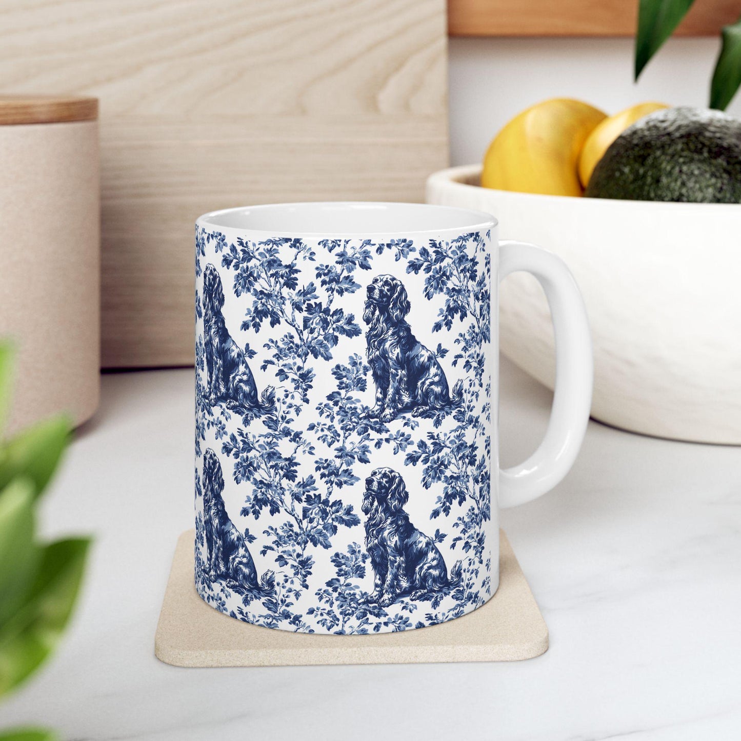 Gordon Setter French Blue Toile de Jouy Mug, Gordon Setter Mug , Gordon Setter, Gordon Setter mom, Gordon Setter lover Gifts