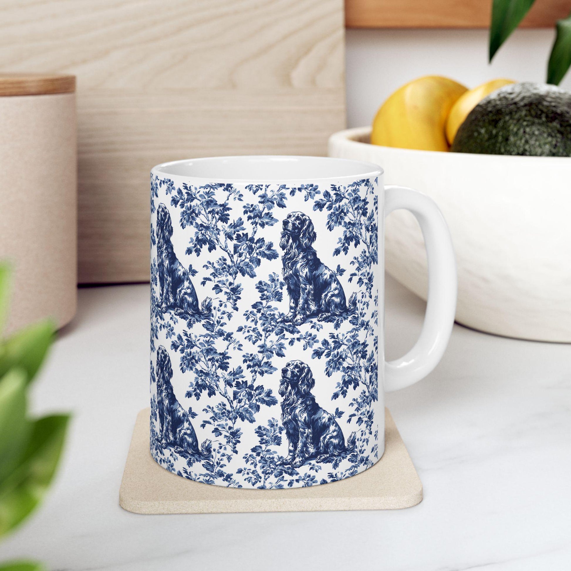 Gordon Setter French Blue Toile de Jouy Mug, Gordon Setter Mug , Gordon Setter, Gordon Setter mom, Gordon Setter lover Gifts