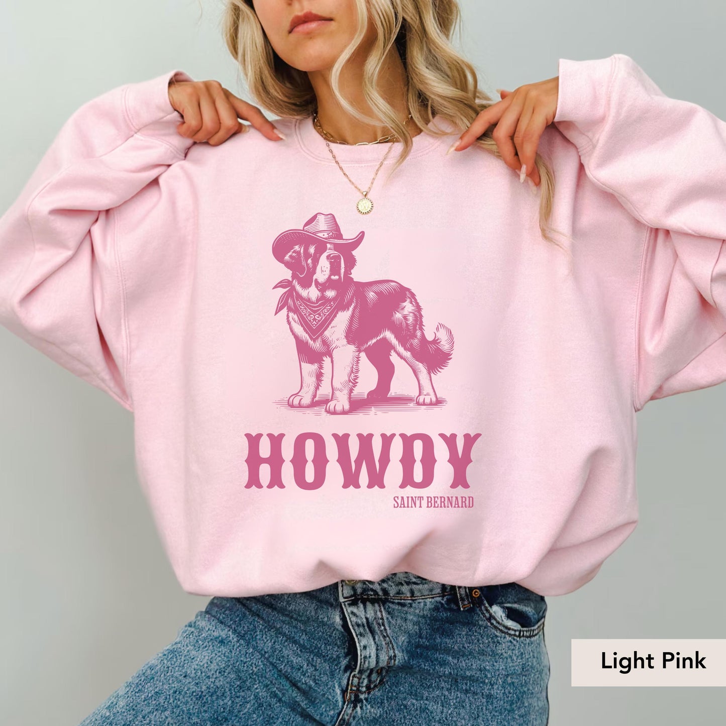 Howdy Saint Bernard Sweatshirt, St Bernard, St Bernard Sweatshirt, Saint Bernard Gift, St Bernard shirt, Saint Bernard cowboy sweater