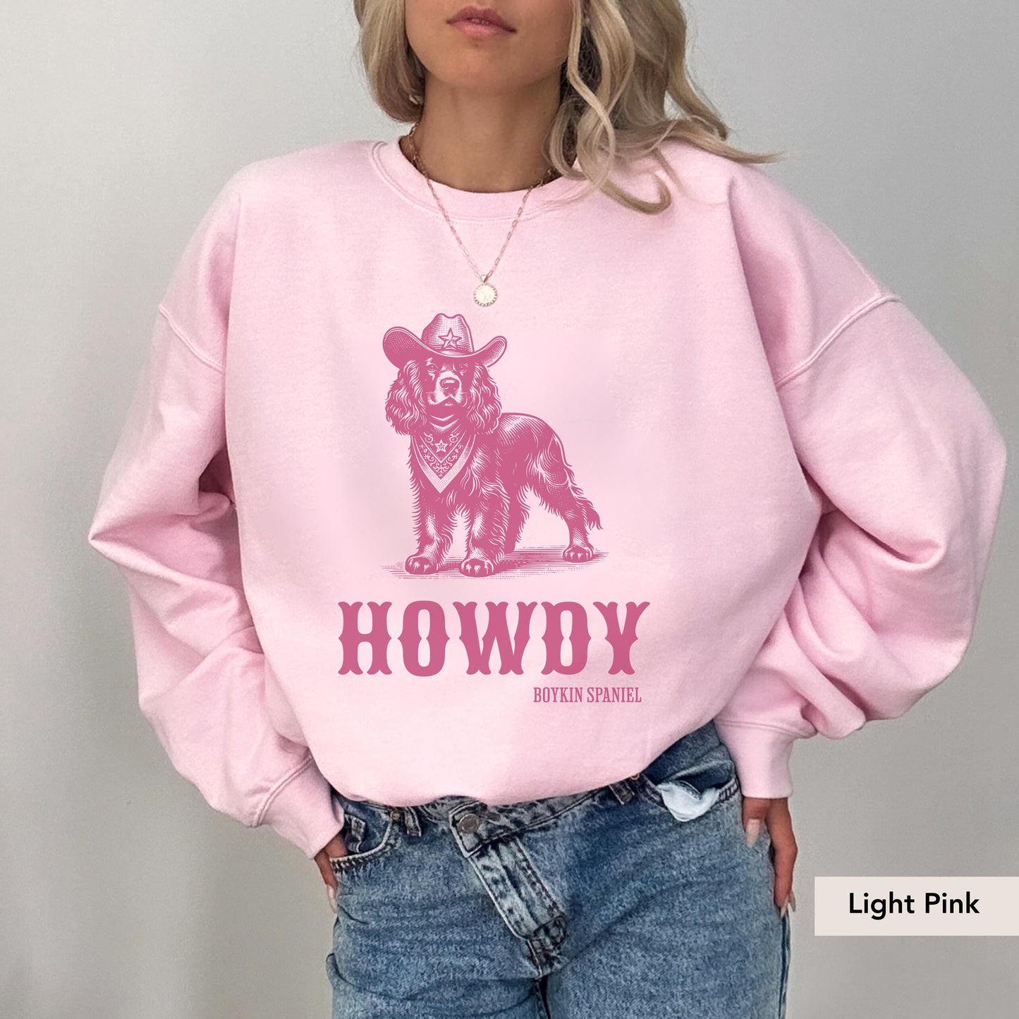 Howdy Boykin Spaniel Sweatshirt, Boykin Spaniel, Boykin Spaniel Sweatshirt, Boykin Spaniel Gift, Boykin Spaniel Shirt, Dog Cowboy