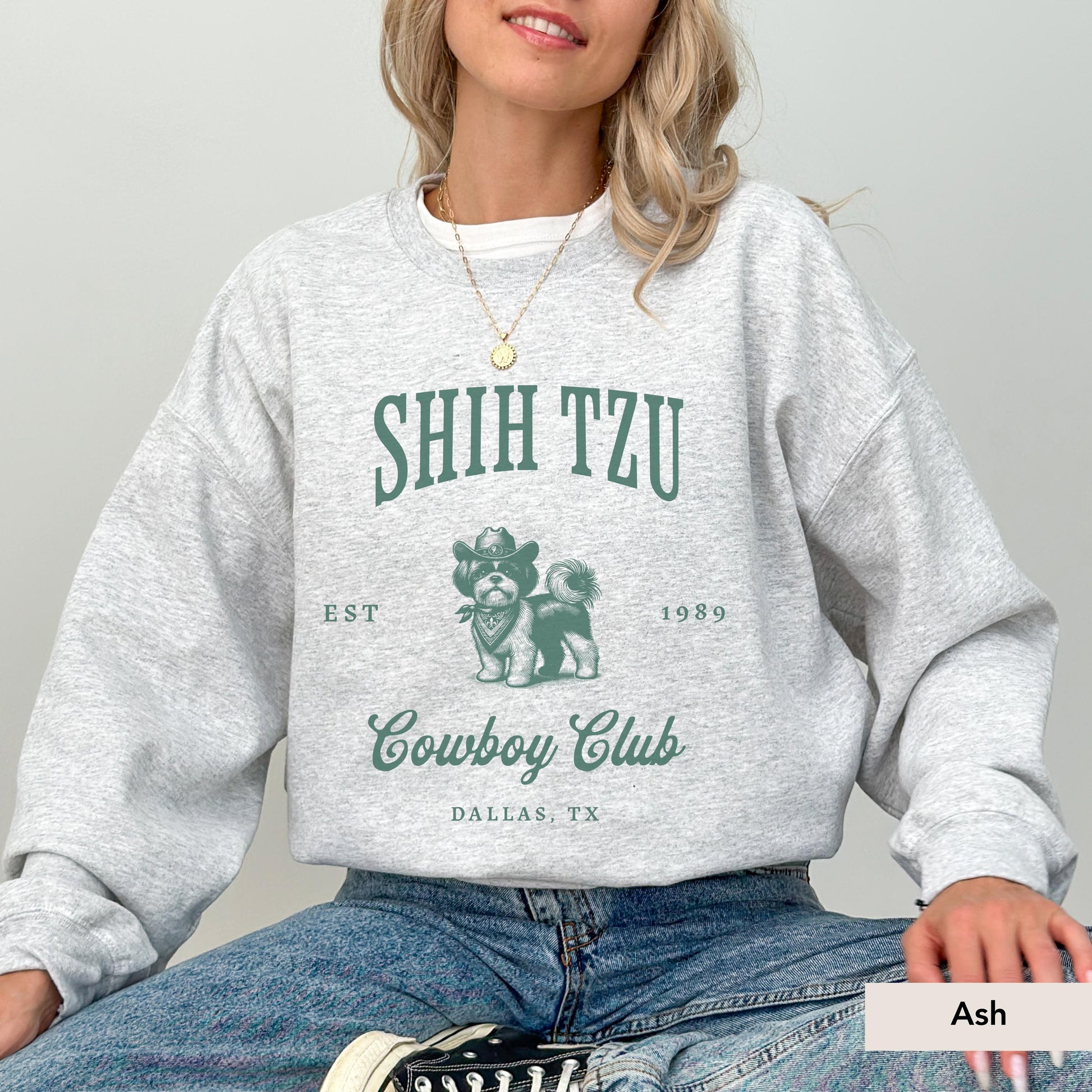 Shih tzu Cowboy Club Sweatshirt, Shih tzu, Shih tzu gift, Shih tzu shirt, Shih tzu mom, Shih tzu sweater, Dog mom, Shih tzu dog, Dog western