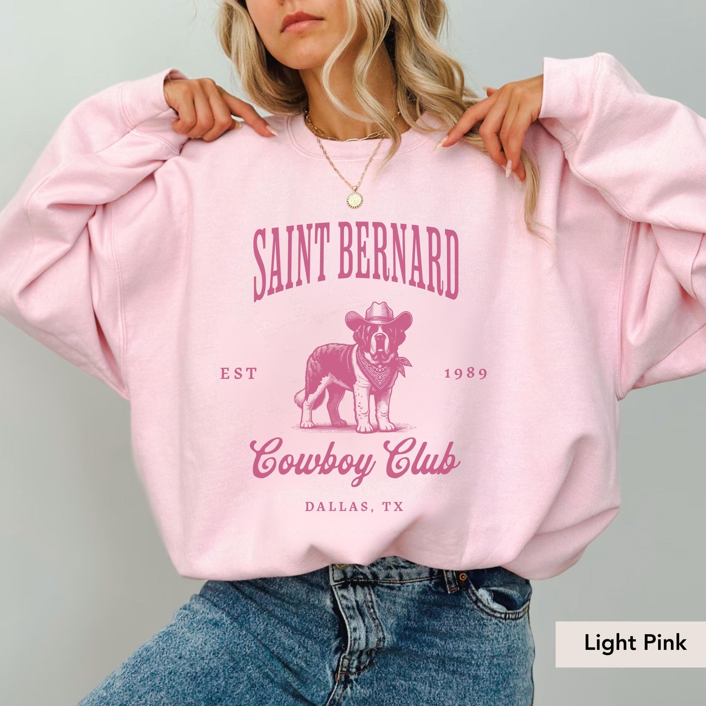 Saint Bernard Cowboy club Sweatshirt, St Bernard, St Bernard Sweatshirt, Saint Bernard Gift, St Bernard shirt, Saint Bernard cowboy sweater