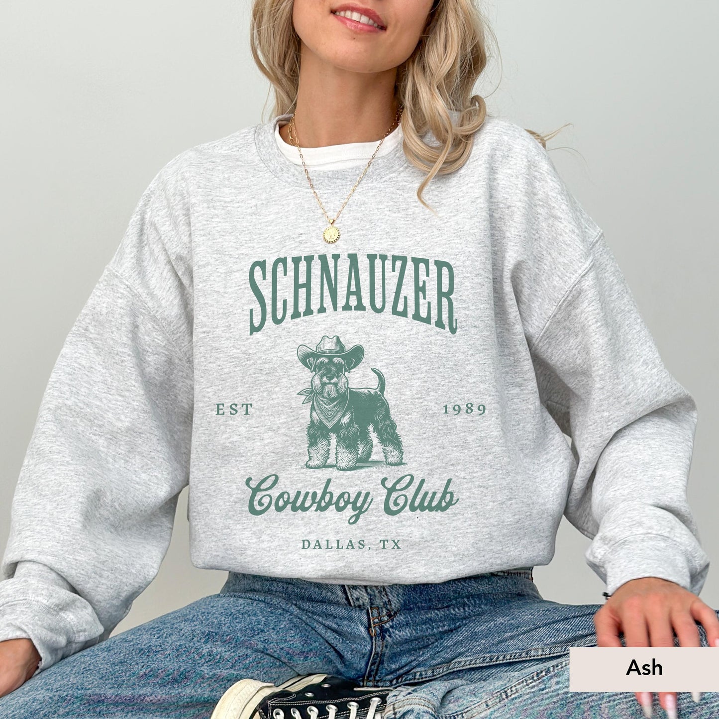 Schnauzer Cowboy Club Sweatshirt, Schnauzer, Schnauzer gifts, Schnauzer Sweater, Schnauzer Shirt, Schnauzer dog mom, Schnauzer lover