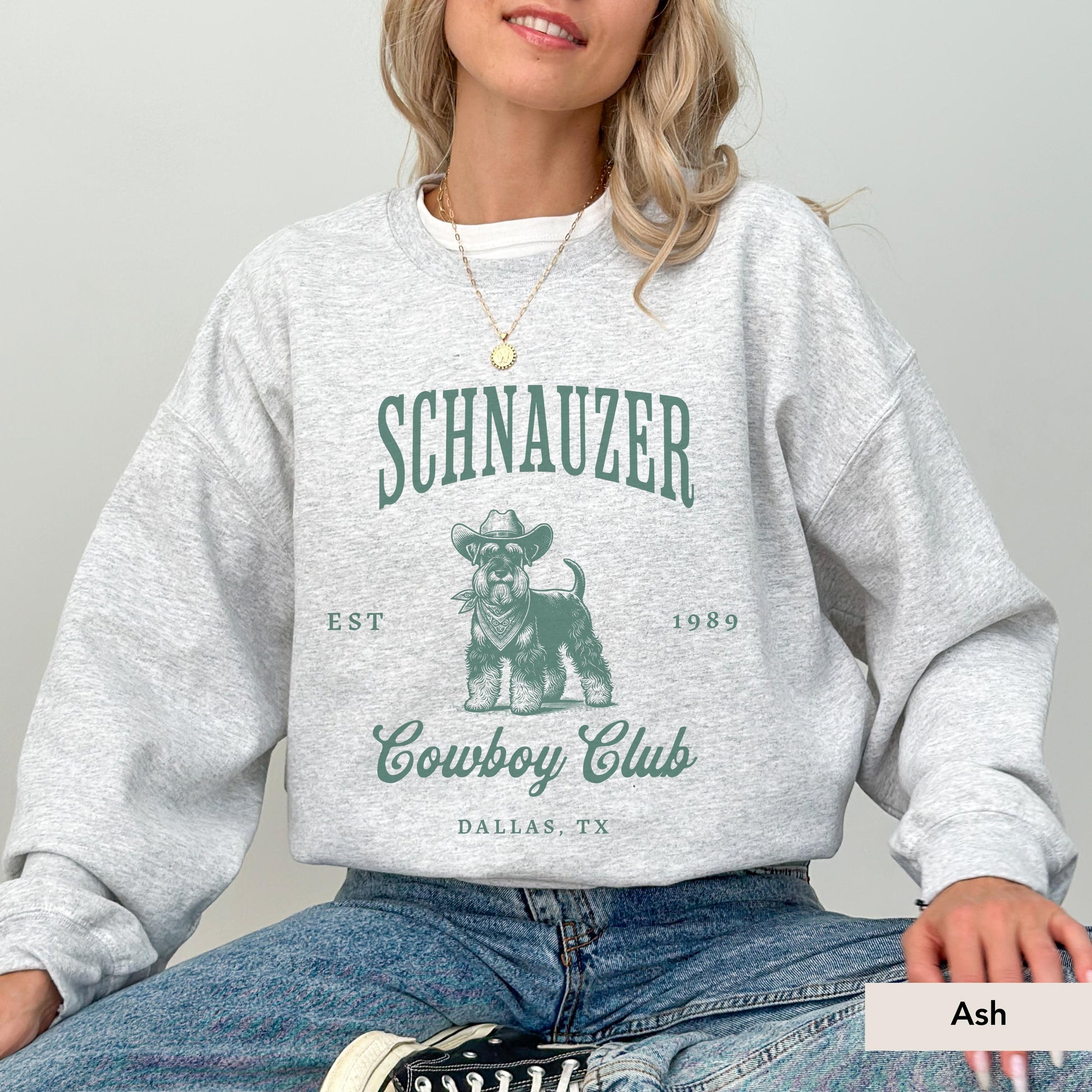 Schnauzer Cowboy Club Sweatshirt, Schnauzer, Schnauzer gifts, Schnauzer Sweater, Schnauzer Shirt, Schnauzer dog mom, Schnauzer lover