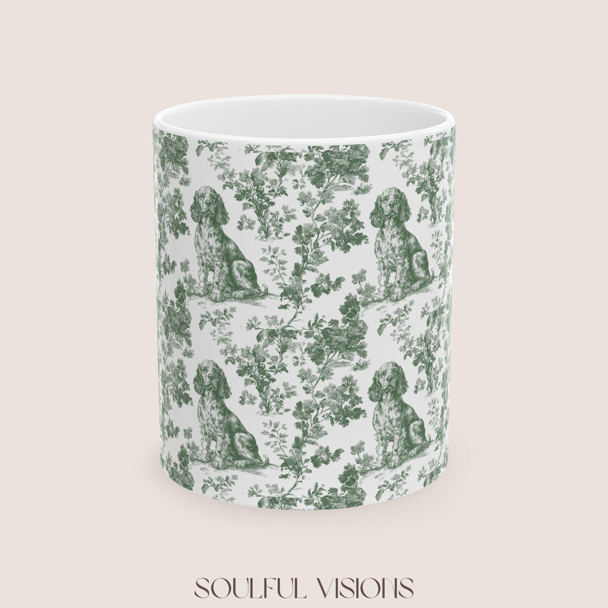 Boykin Spaniel French Pastel Toile de Jouy Mug, Boykin Spaniel Mugs, Boykin Spaniel Gift, Toile mug, Boykin Spaniel, Spaniel mama Gift