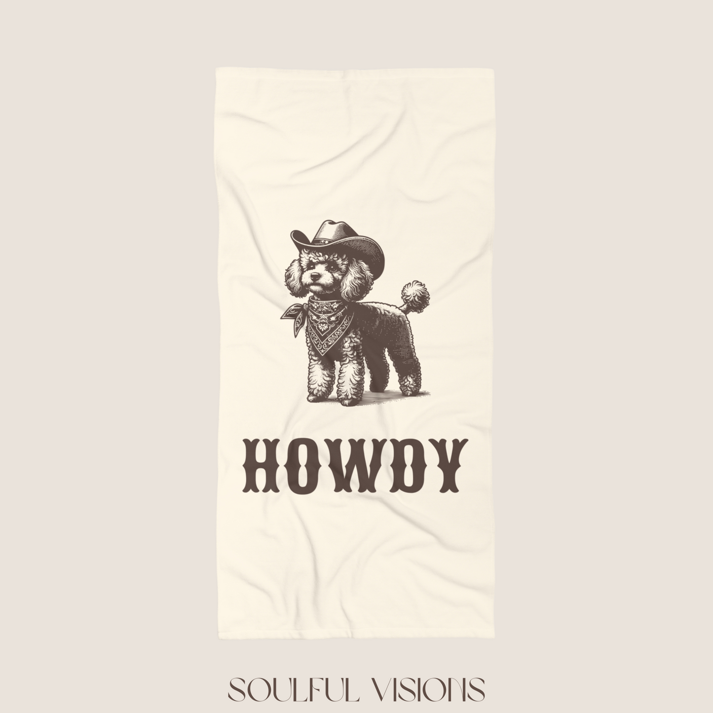 Howdy Mini Poodle Beach Towel