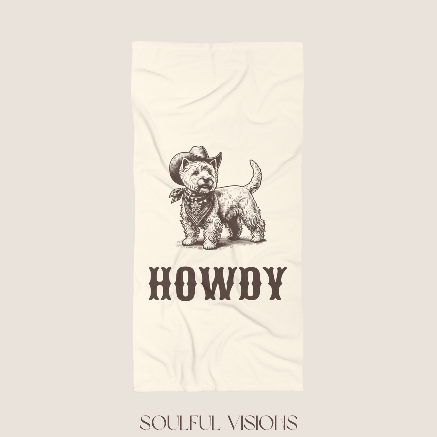 Howdy Westie Beach Towel