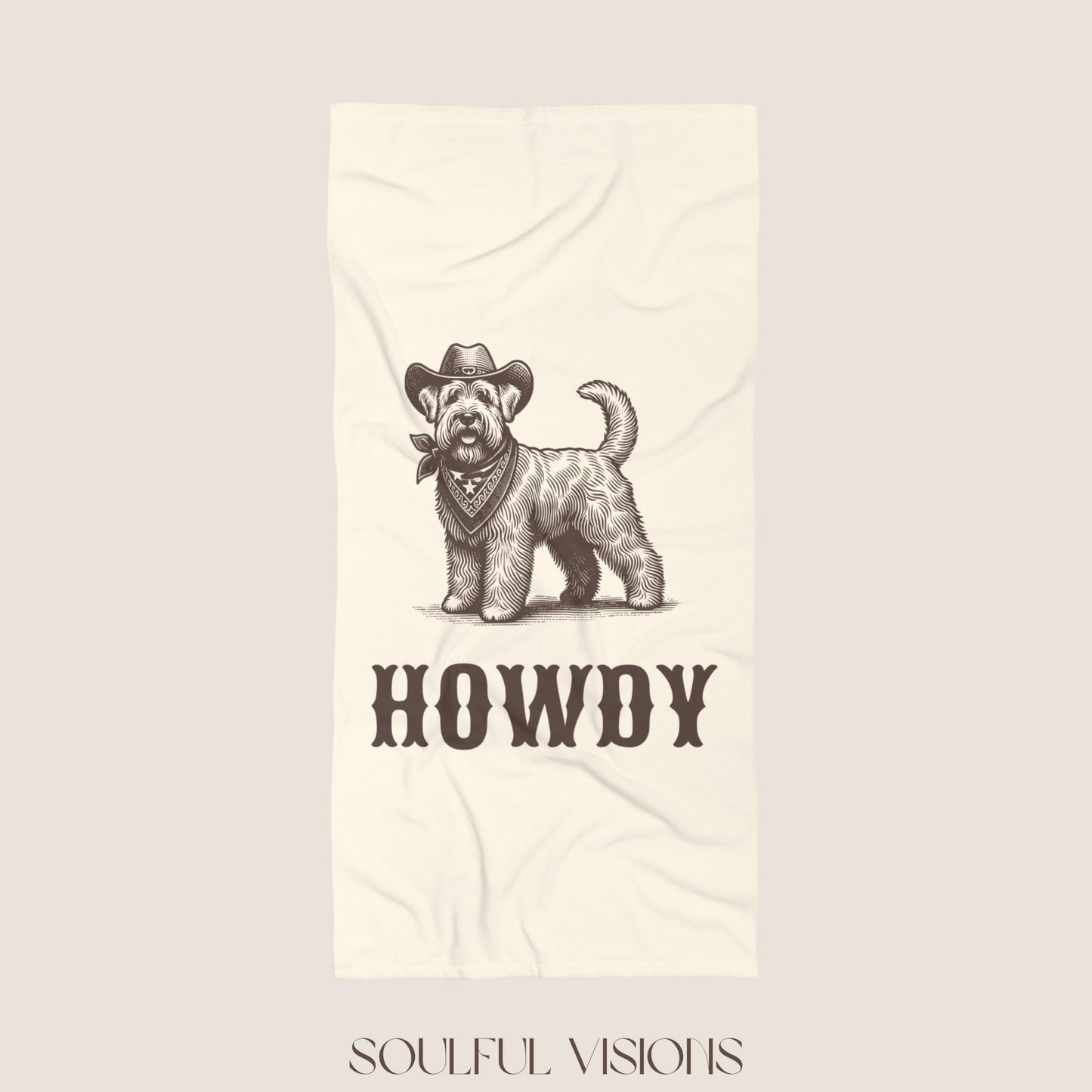Howdy Wheaten Terrier Beach Towel