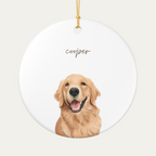 Custom Watercolor Dog Ornament