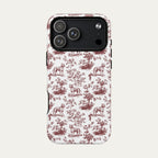 Pitbull Burgundy Toile phone Case