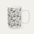 Scottish Terrier Sage Green Toile Mug