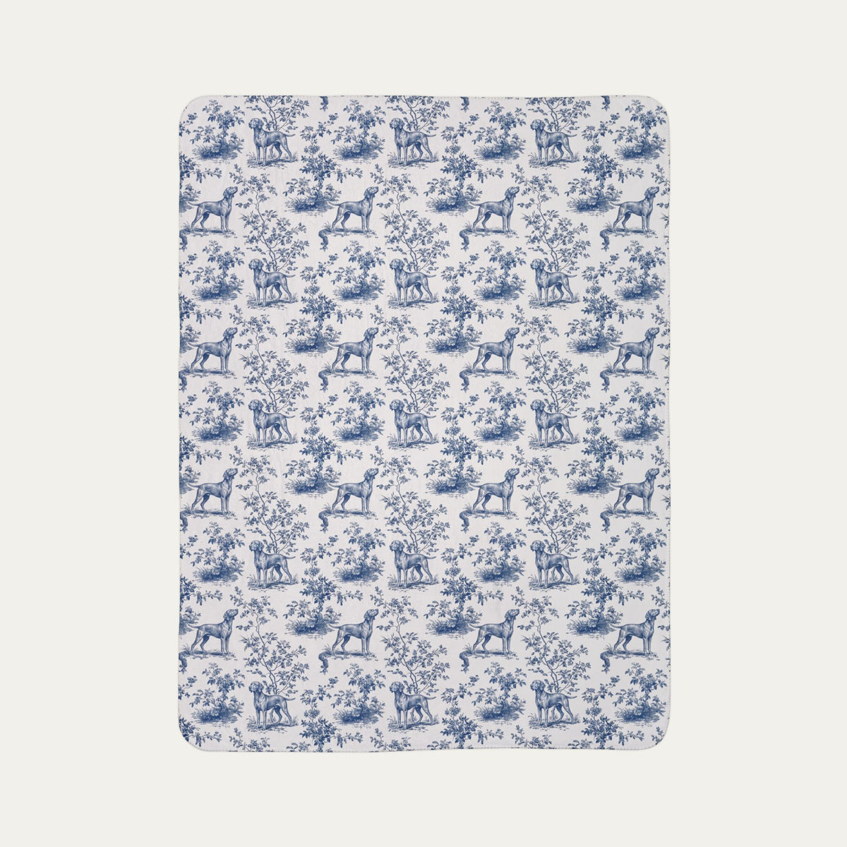Vizsla Toile De Jouy Fleece Blanket