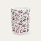 Goldendoodle Burgundy Toile Mug