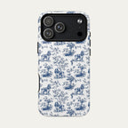 Cocker Spaniel Blue Toile Phone case