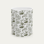 Sphynx Cat Sage Green Toile Mug