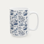 Toy Fox terrier Blue Toile Mug