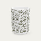 Vizsla Sage Green Toile Mug