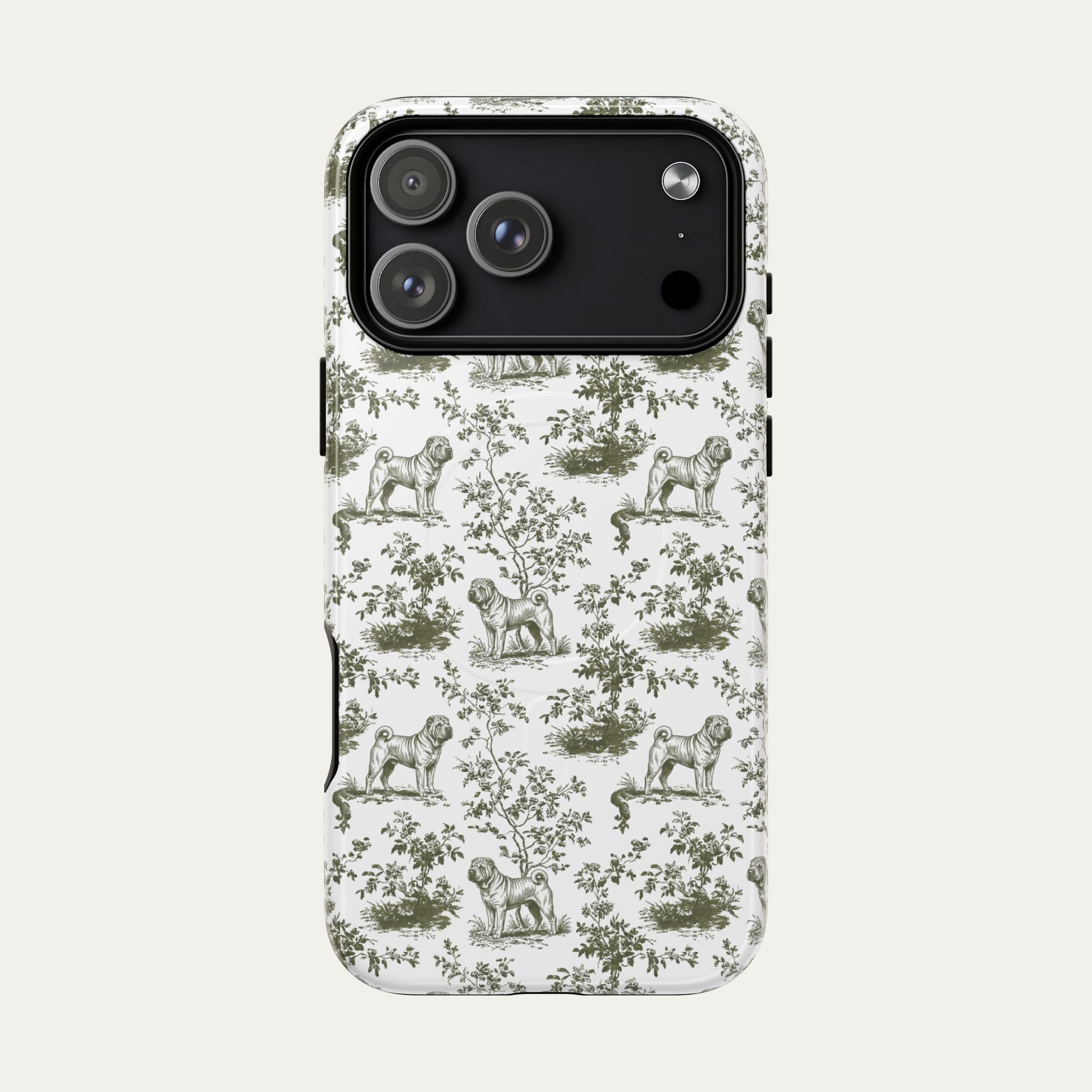 Shar Pei Sage Green Toile phone Case