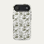 Shetland Sheepdog Sage Green Toile phone Case