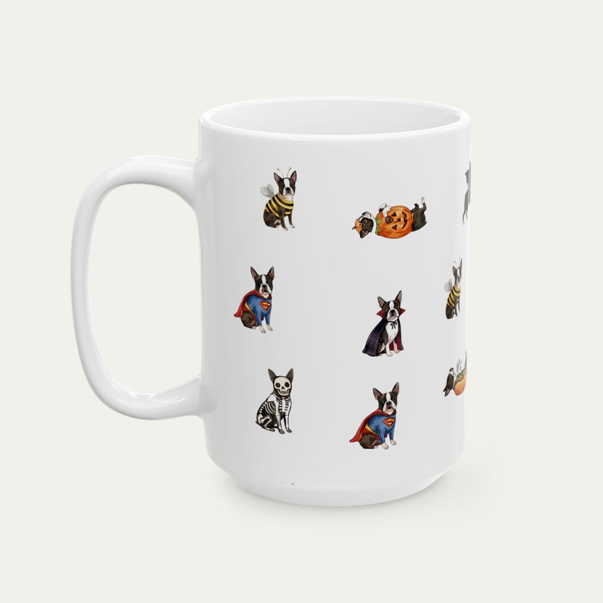 Boston Terrier Halloween mug