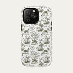Bull Terrier Sage Green Toile phone Case
