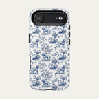 Cockapoo Blue Toile Phone case