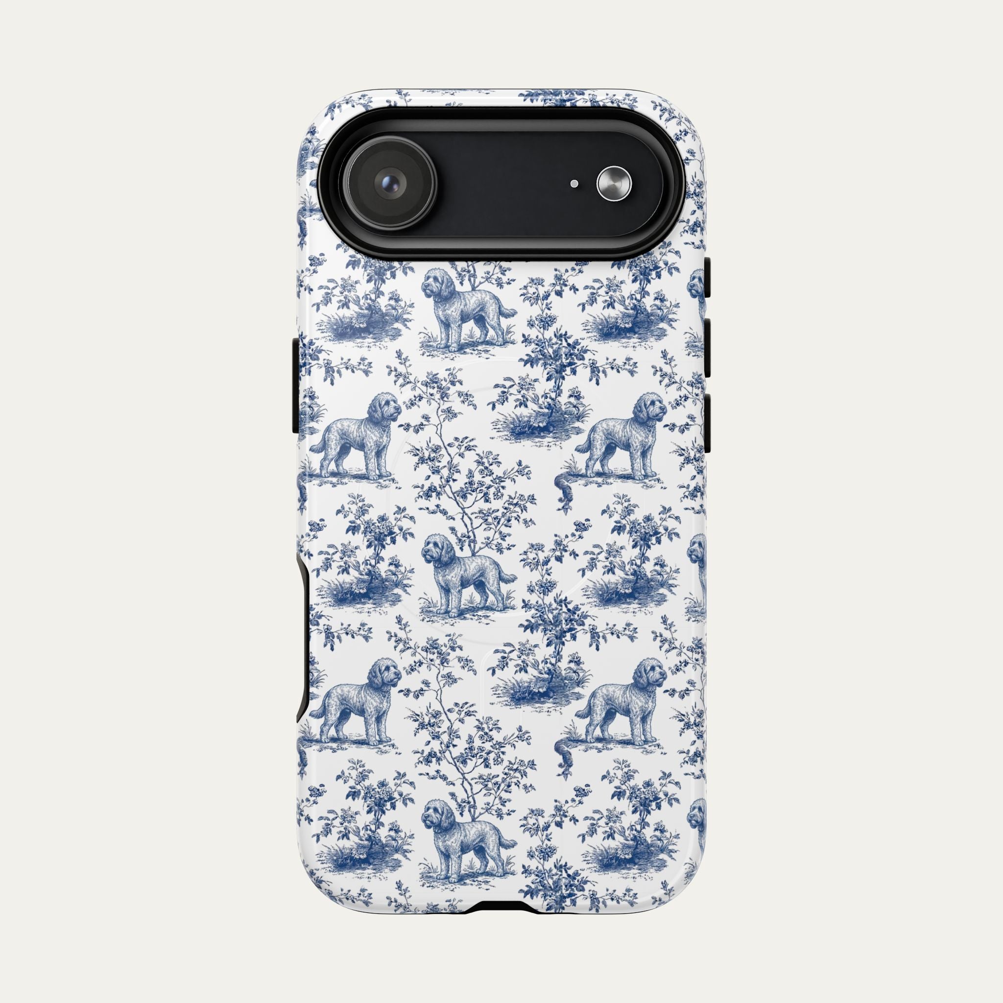 Cockapoo Blue Toile Phone case
