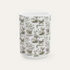 Husky Sage Green Toile Mug