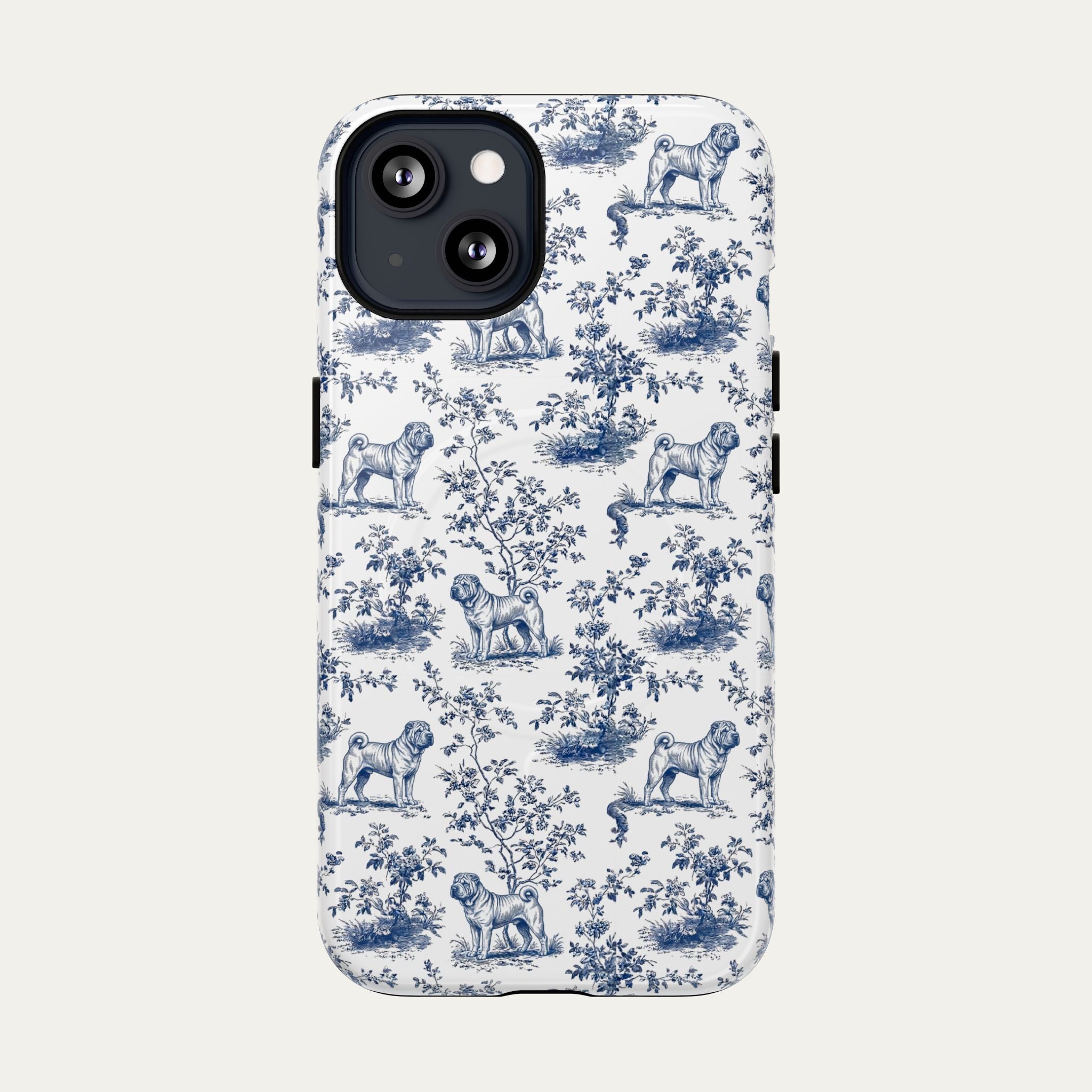 Shar Pei Blue Toile Phone case