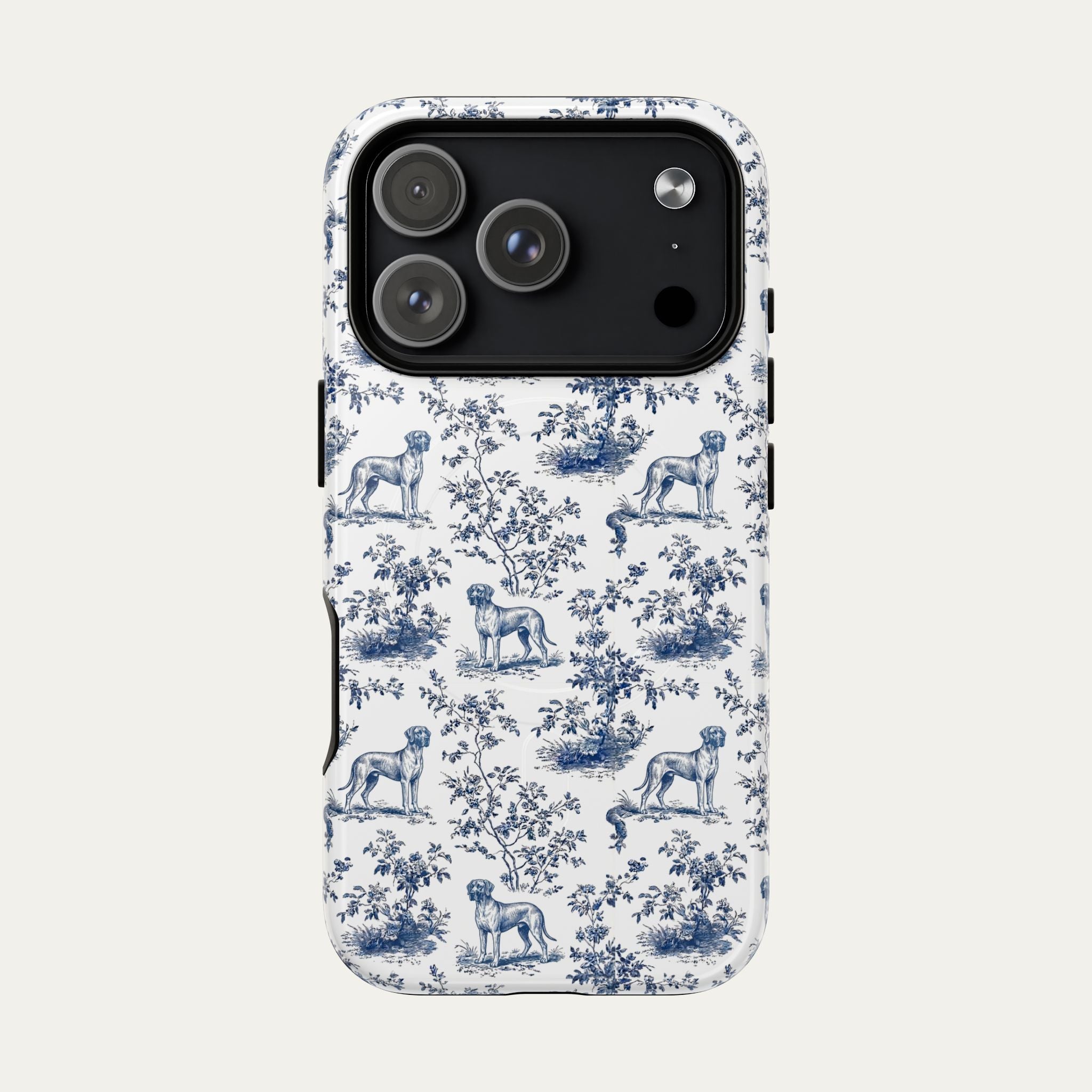 Great Dane Blue Toile Phone case