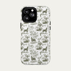 Doberman Sage Green Toile phone Case