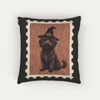 Goldendoodle Chocolate Halloween Woven Pillow
