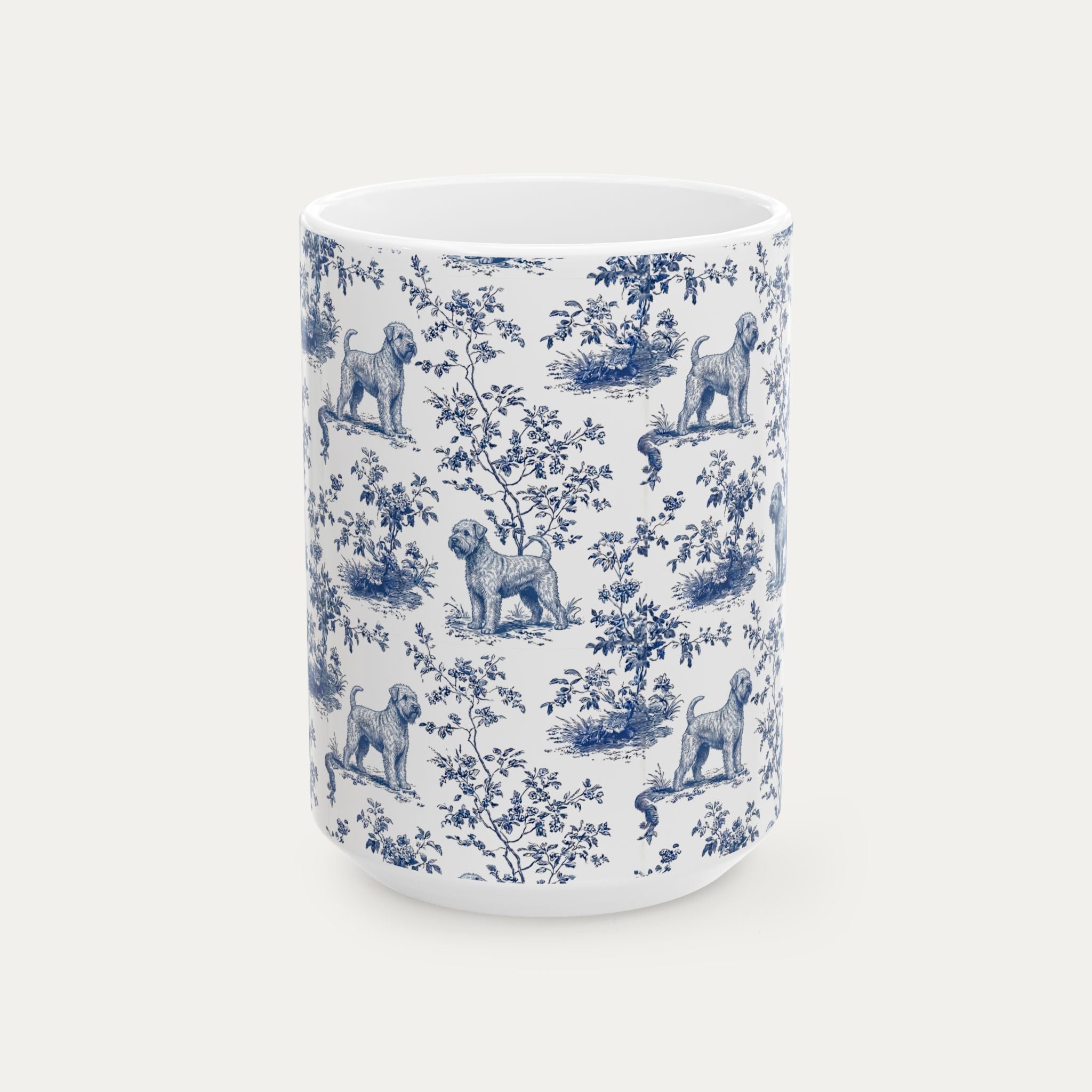 Wheaten Terrier Blue Toile Mug