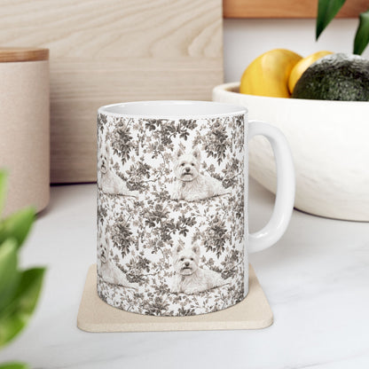 Westie Toile De Jouy Mug