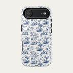 Siamese Cat Blue Toile Phone case