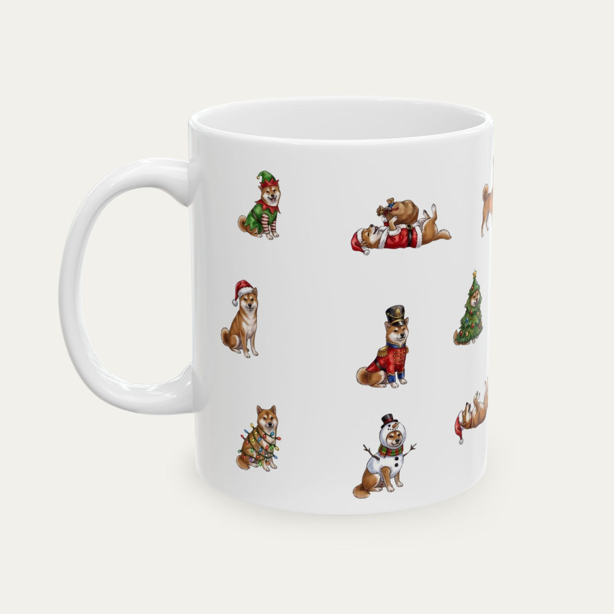 Shiba Inu Christmas Mug