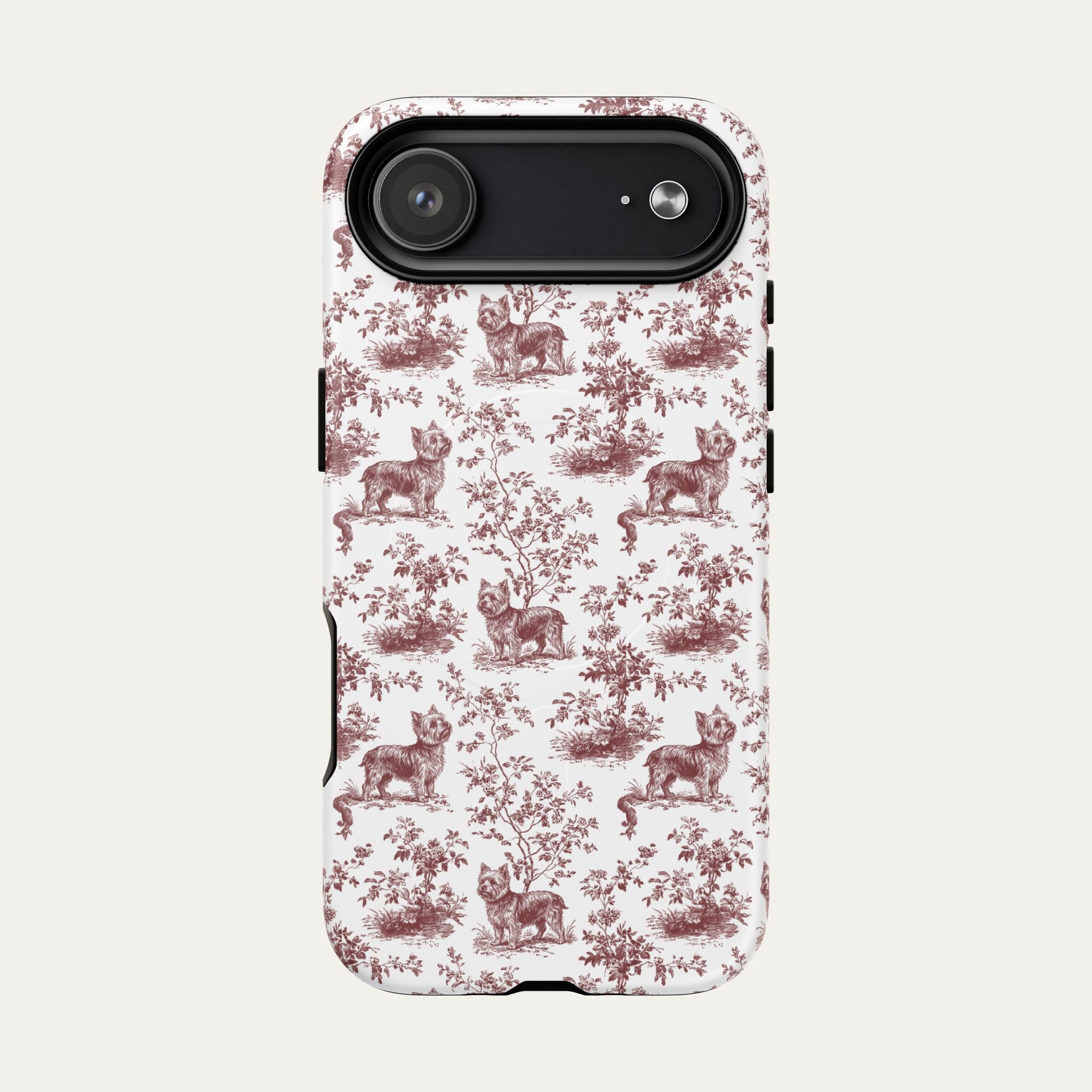 Yorkshire Terrier Burgundy Toile phone Case