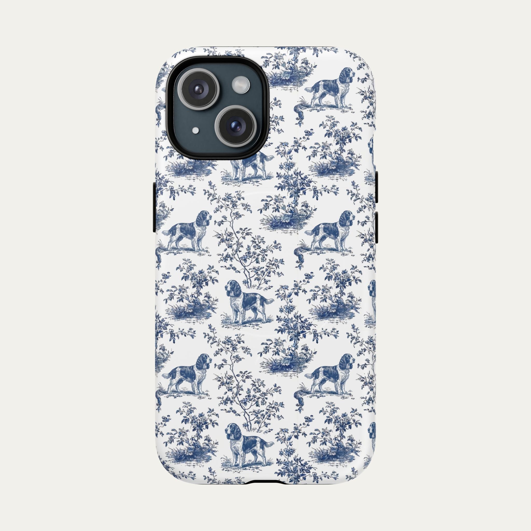 English Springer Spaniel Blue Toile Phone case