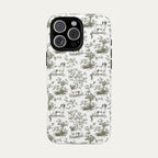 Pug Sage Green Toile phone Case